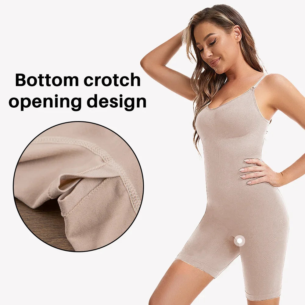 Seamless Women Bodysuit Butt Lifter Shapewear Waist Trainer Body Shaper Strappy-Back Chest Enhancing Corrective Underwear Corset