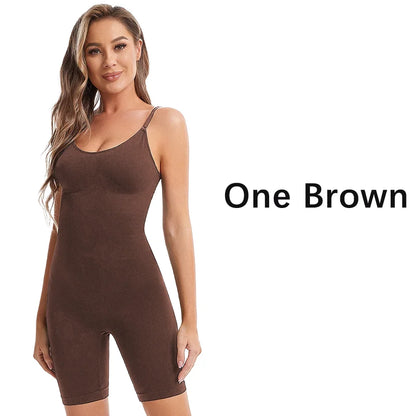 Seamless Women Bodysuit Butt Lifter Shapewear Waist Trainer Body Shaper Strappy-Back Chest Enhancing Corrective Underwear Corset