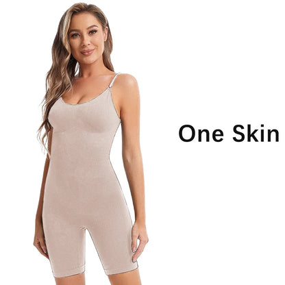 Seamless Women Bodysuit Butt Lifter Shapewear Waist Trainer Body Shaper Strappy-Back Chest Enhancing Corrective Underwear Corset